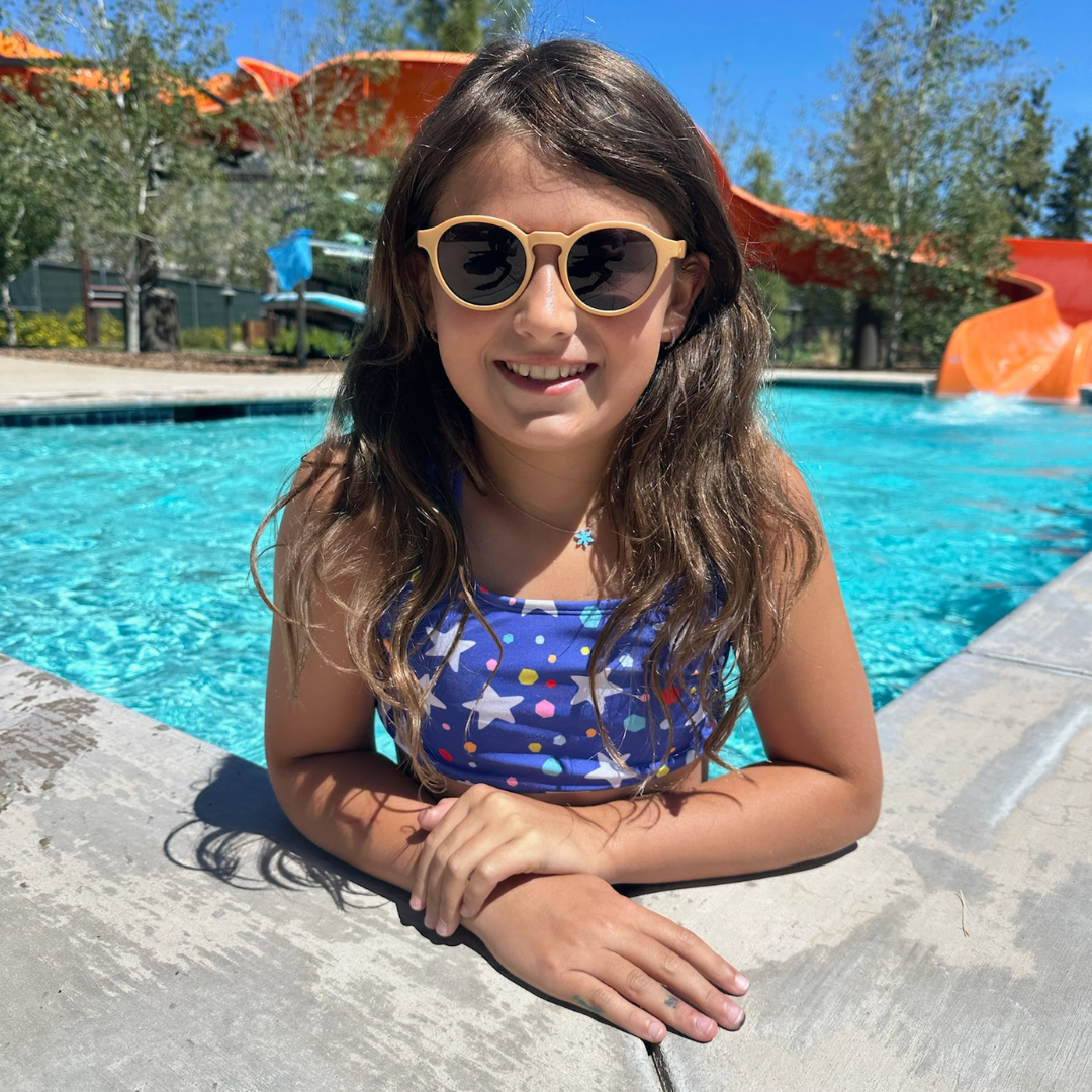 Go for the Gold! - Gold Round Frame Sunglasses for Kids