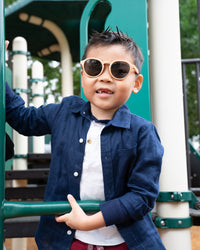 Thumbnail for Go for the Gold! - Gold Round Frame Sunglasses for Kids
