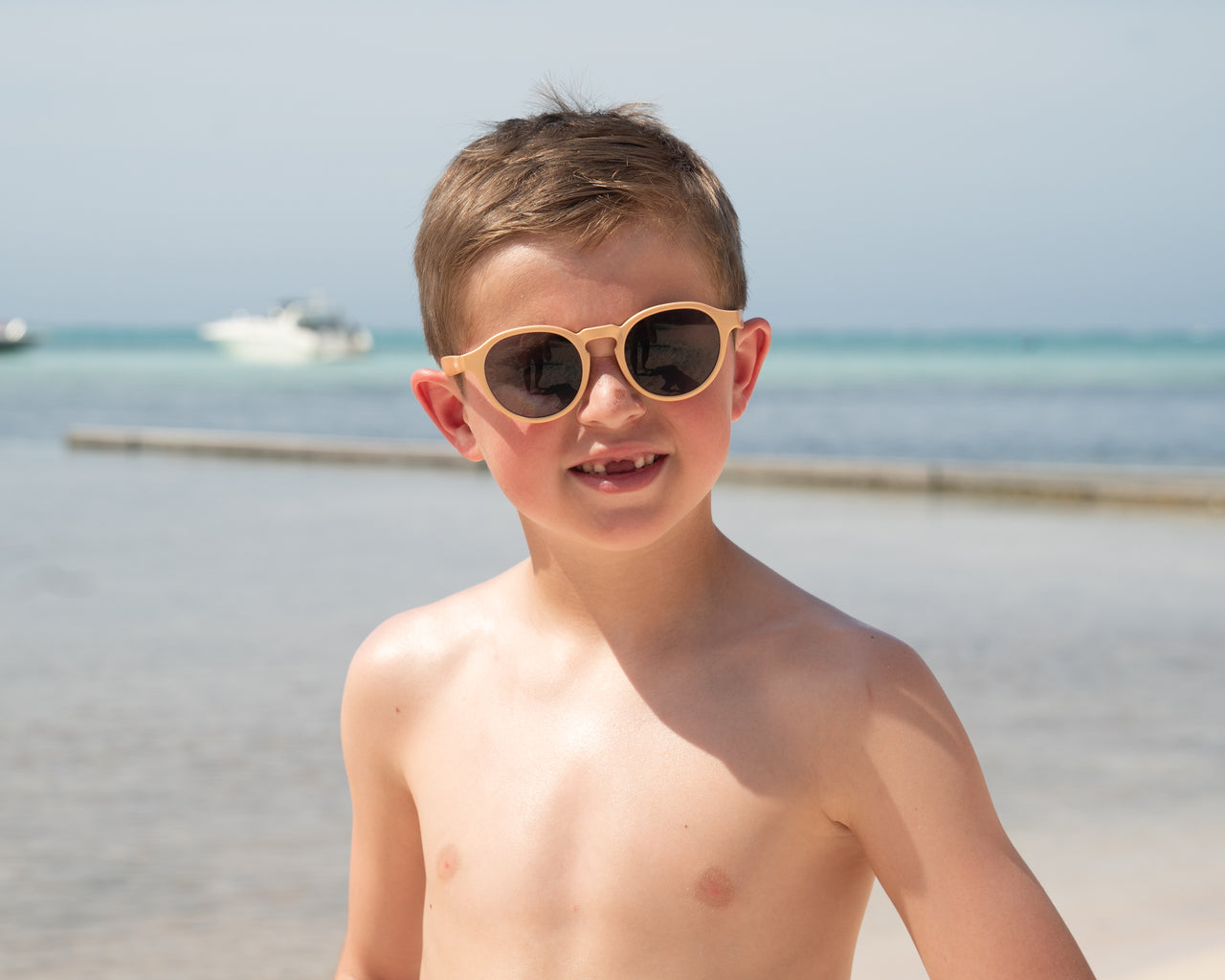 Go for the Gold! - Gold Round Frame Sunglasses for Kids