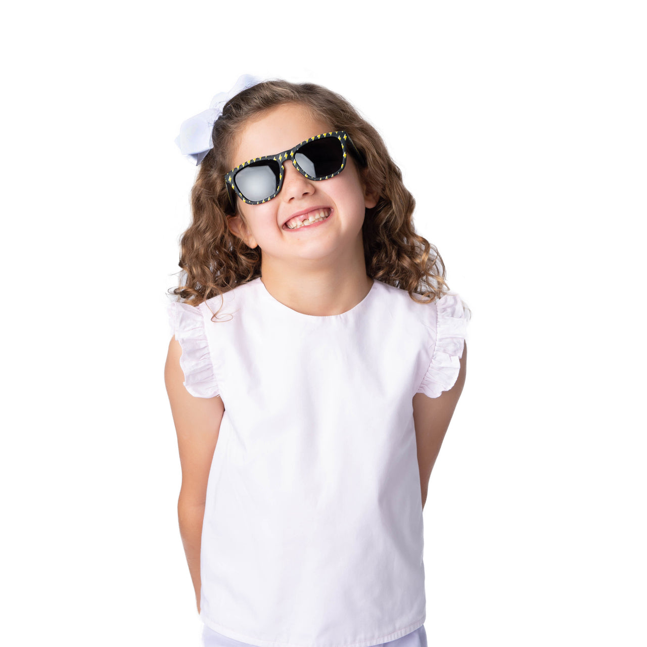 Lightning Never Strikes Twice - Lightening Bolt Print Sunglasses For Kids